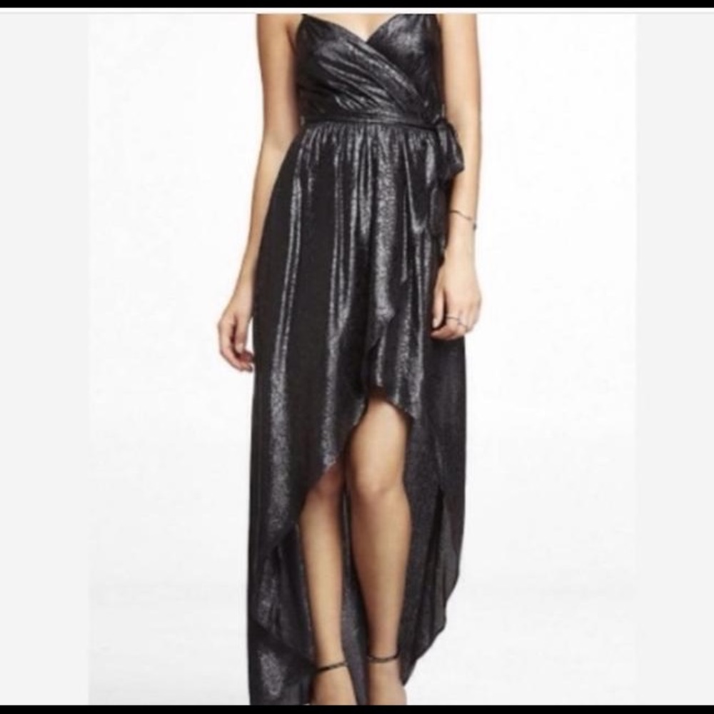 Express shimmery  high low party dress 💫